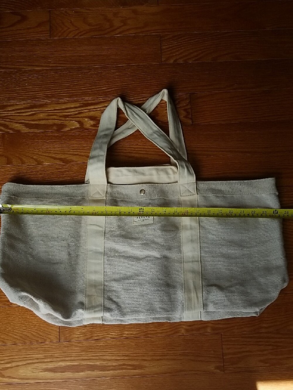Sezane ECRU maxi canvas tote bag - Picture 3 of 10